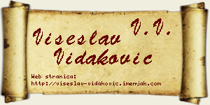 Višeslav Vidaković vizit kartica